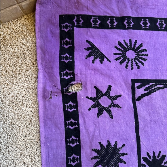 Large Purple Tapestry with Sun and Astronomy Pattern - Picture 2 of 7